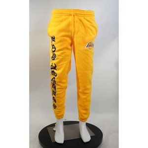 NBA Mens Yellow Los Angeles Lakers Elastic Waist Athletic Jogger Pants Medium